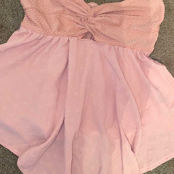 Elegant Pink Strapless Dress - Picture 2 of 2